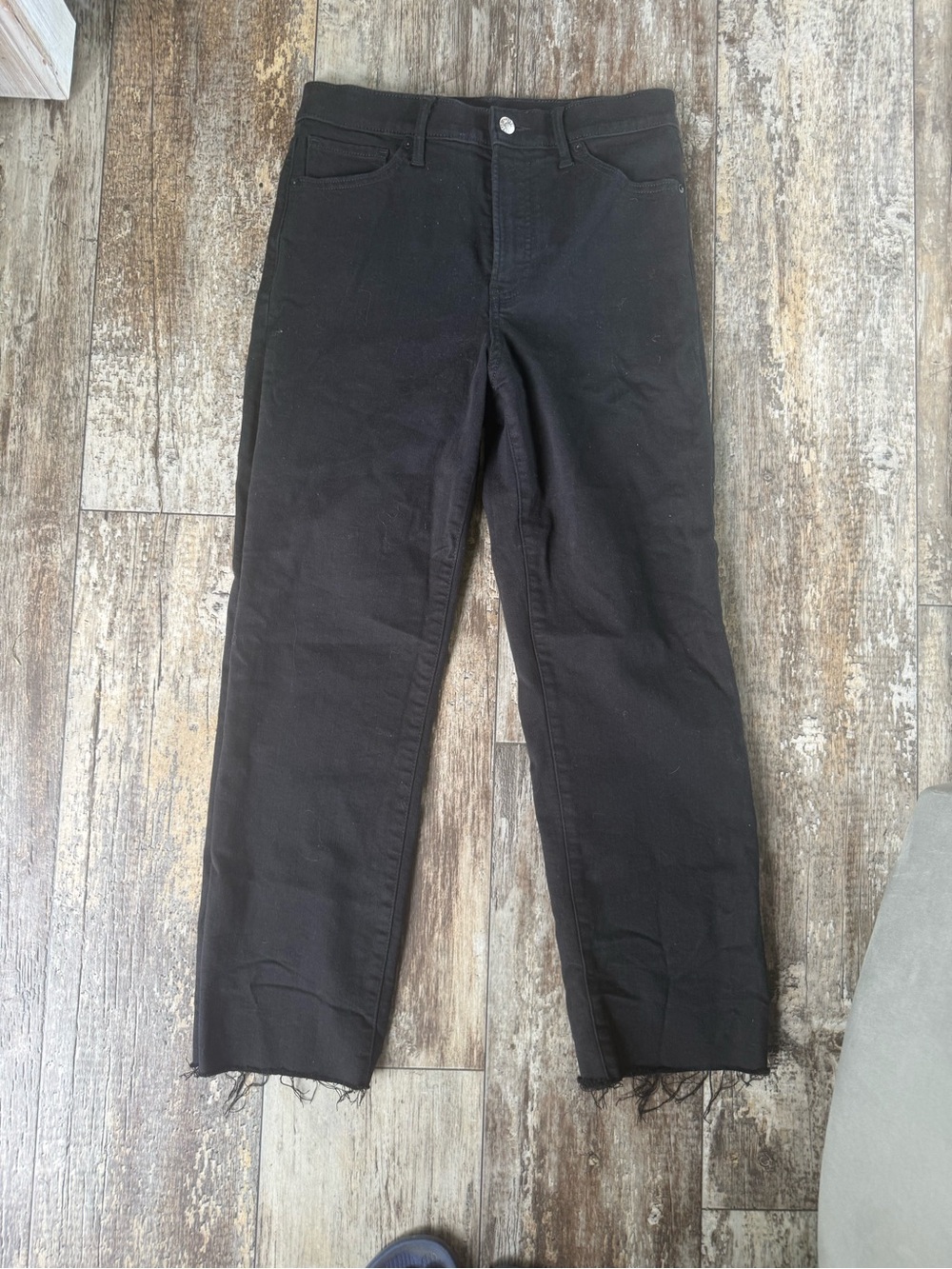 2 for $20 sale: Express black straight ankle high rise - super stretch raw hem -